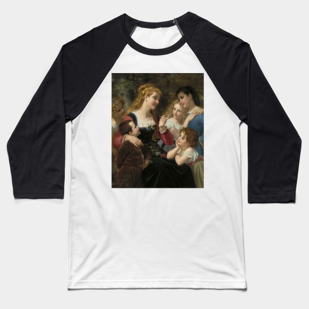 Contes Enfantines by Hugues Merle Baseball T-Shirt by Classic Art Stall